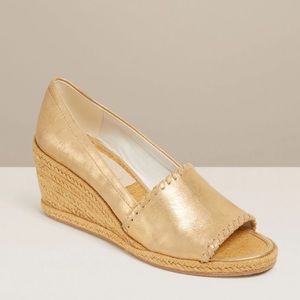 Jack Rogers Gold Espadrille Wedges